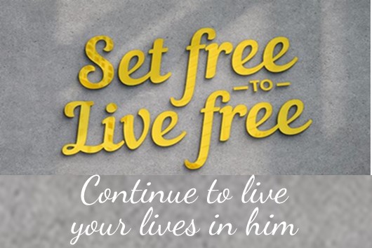 Sunday 27th July – Continue to live your lives in Him – Pastor Robert Voigt