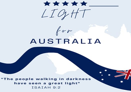 Sunday 25th January – 8.45 am Light for Australia